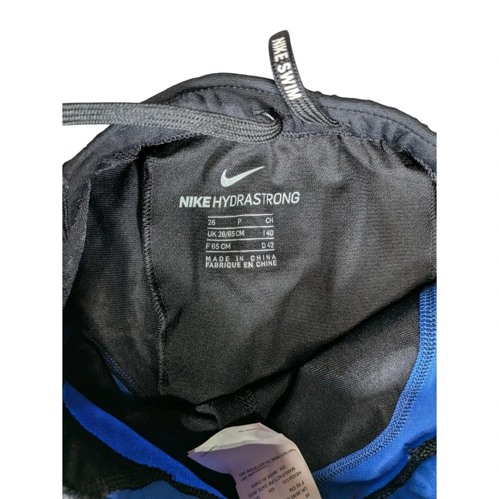 Nike Swim HydraStrong Men Black Blue Training Jammer Swimsuit NESSA103 Size 26